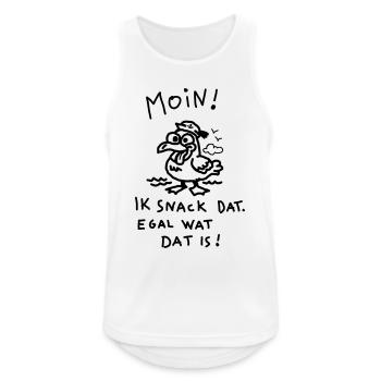 Moin Dämliche Möwe Witzig Kinder Motiv  - Männer Tank Top atmungsaktiv - Weiß - Vorne - Nick (188cm)