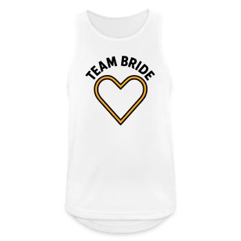 Team Bride Heart Pink Junggesellinnenabschied Hochzeit - Männer Tank Top atmungsaktiv - Weiß - Vorne - Nick (188cm)