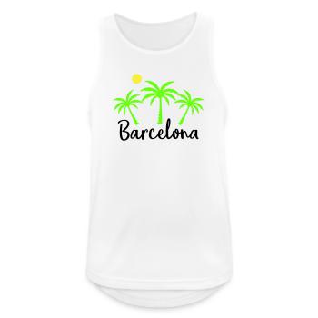 Barcelone - Débardeur respirant Homme - blanc - Devant - Nick (188cm)