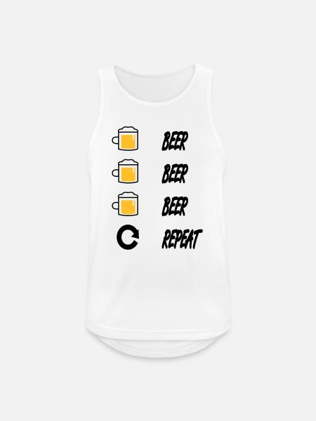 beer beer beer repeat - Men's Breathable Tank Top - white