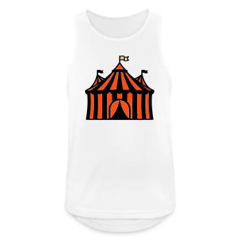 Zirkuszelt Manege Zirkus Bunt - Männer Tank Top atmungsaktiv - Weiß - Vorne - Nick (188cm)