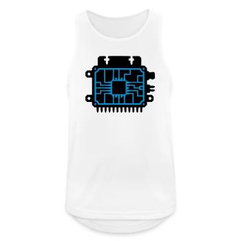 Mikrochip Platine IT Logo - Männer Tank Top atmungsaktiv - Weiß - Vorne - Nick (188cm)