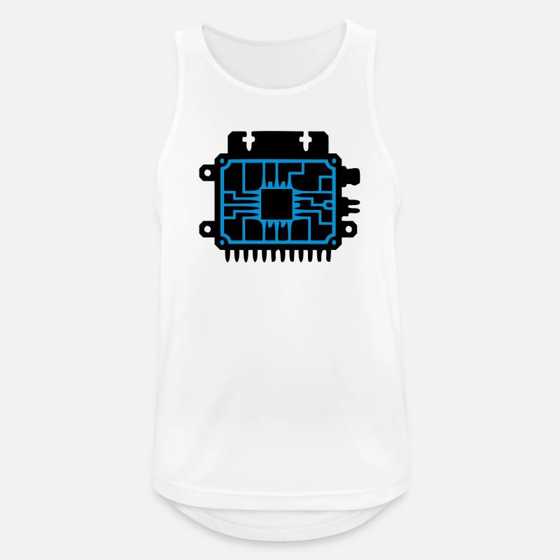 Microchip PCB IT Logo - Men's Breathable Tank Top - white
