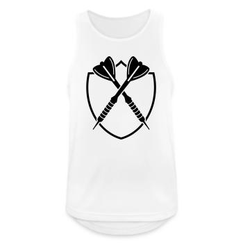 Darts Logo Dart - Männer Tank Top atmungsaktiv - Weiß - Vorne - Nick (188cm)