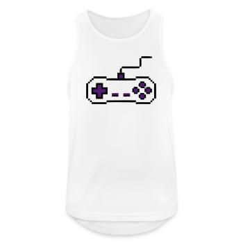 Retro Gamepad Controller Gamer - Men's Breathable Tank Top - white - Front - Nick (188cm)