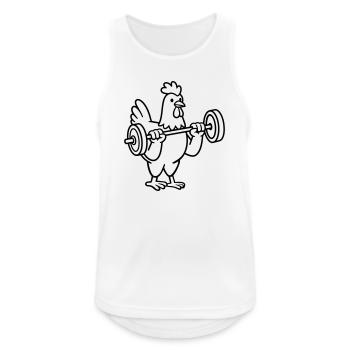 weightlifting - Men's Breathable Tank Top - white - Front - Nick (188cm)