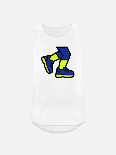 Dynamic Runner Legs Jogging - Men's Breathable Tank Top - white