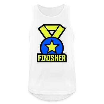 Stolzer Finisher Medaille Stern - Männer Tank Top atmungsaktiv - Weiß - Vorne - Nick (188cm)