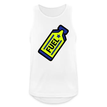 Fuel Energy Gel Ausdauer Sport - Männer Tank Top atmungsaktiv - Weiß - Vorne - Nick (188cm)