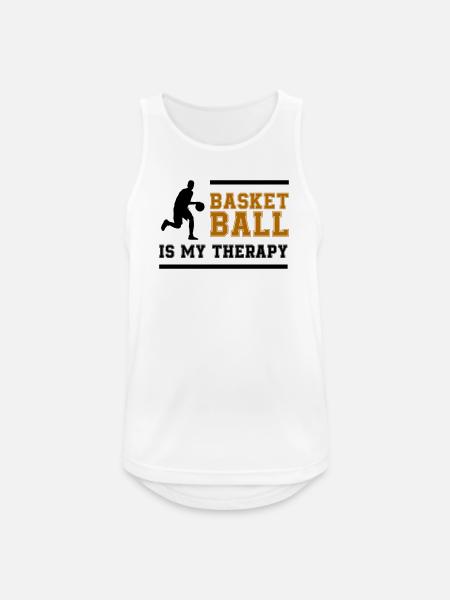 Basketball Retro Schriftzug - Männer Tank Top atmungsaktiv - Weiß
