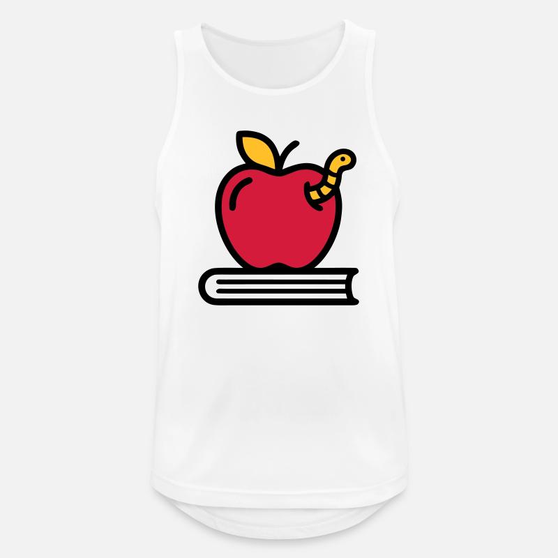Apple Book Worm Elementary School - Men's Breathable Tank Top - white