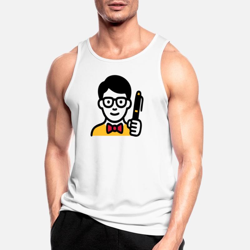 Lehrer Professor Brille Comic Männer Tank Top atmungsaktiv