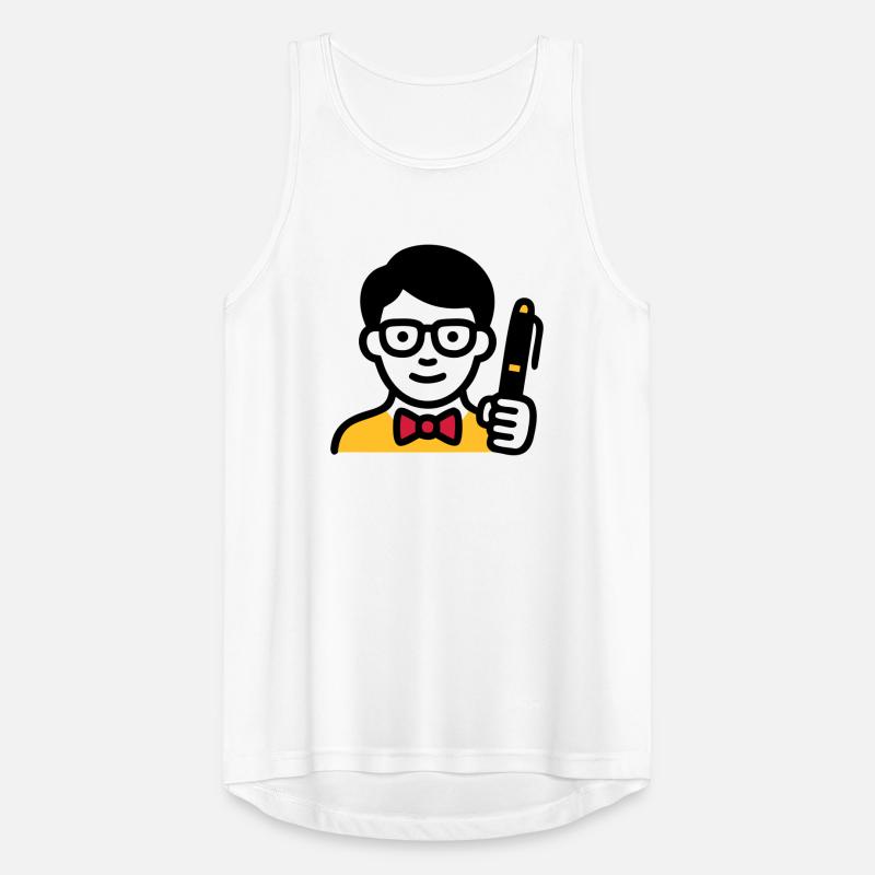 Lehrer Professor Brille Comic Männer Tank Top atmungsaktiv