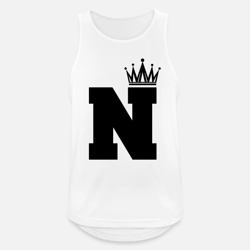 N Krone - Männer Tank Top atmungsaktiv - Weiß