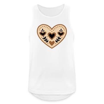 Folklore Herz Tracht Muttertag - Männer Tank Top atmungsaktiv - Weiß - Vorne - Nick (188cm)