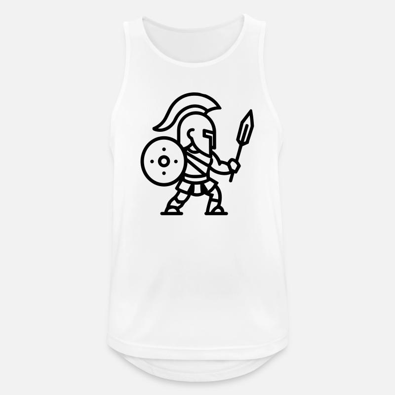 Spartanisch - Männer Tank Top atmungsaktiv - Weiß