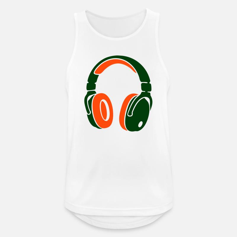 Kopfhörer Sondengänger Sucher - Männer Tank Top atmungsaktiv - Weiß