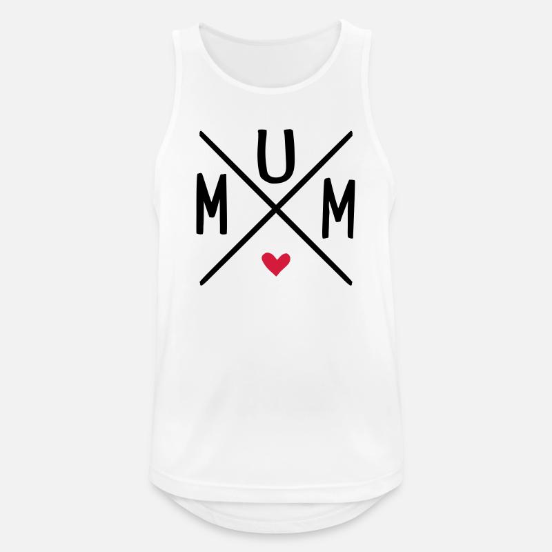 Mum - Männer Tank Top atmungsaktiv - Weiß