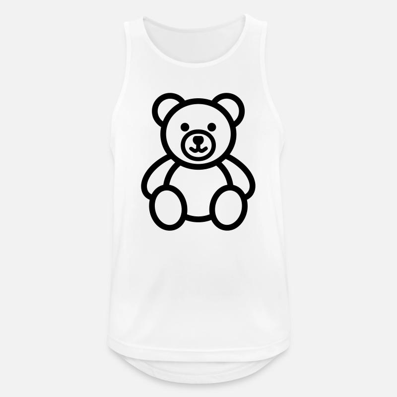 bear - Men's Breathable Tank Top - white