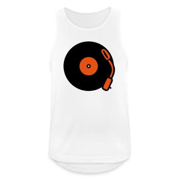 Disques vinyles vinyles vinyles - Débardeur respirant Homme - blanc - Devant - Nick (188cm)