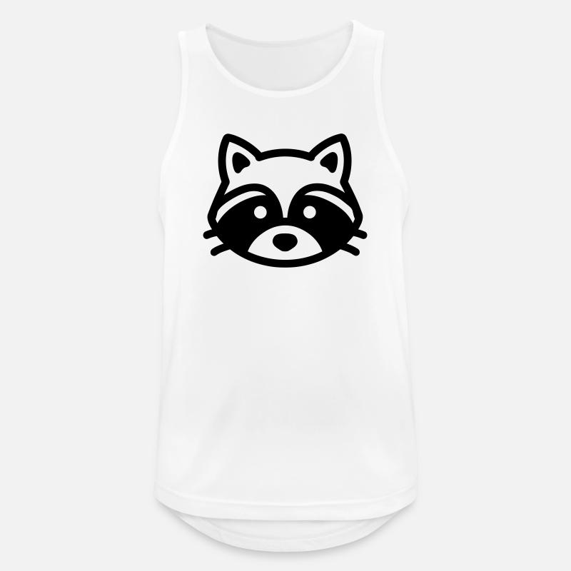 Waschbär - Männer Tank Top atmungsaktiv - Weiß