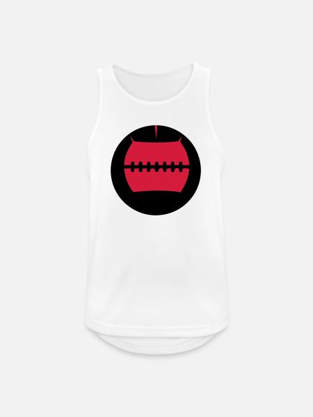 Medicine Ball Wallball Vector - Men's Breathable Tank Top - white