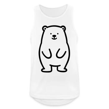 bear cub - Men's Breathable Tank Top - white - Front - Nick (188cm)