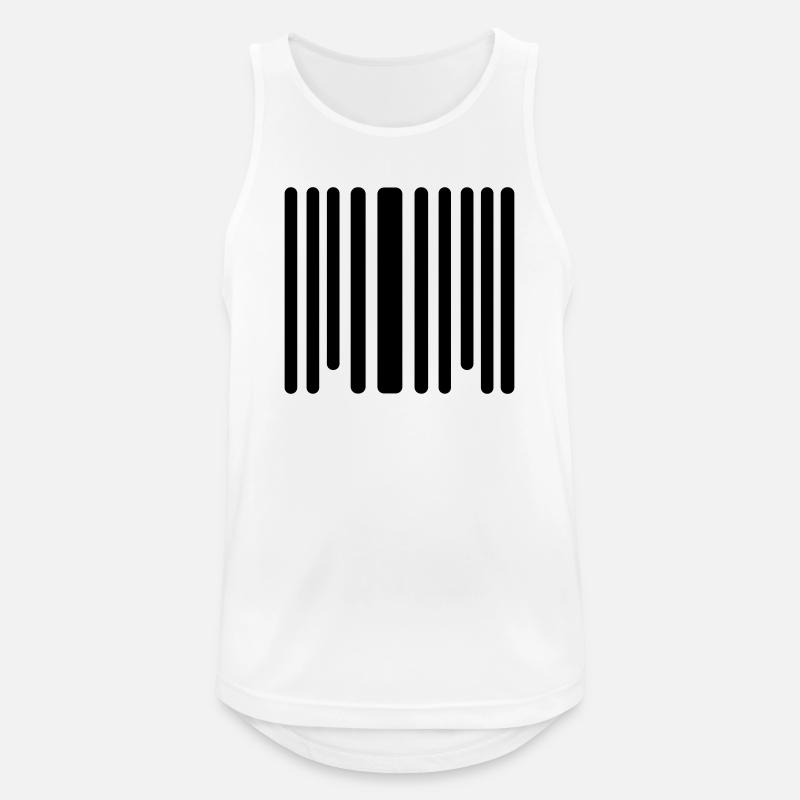code barre - Débardeur respirant Homme - blanc