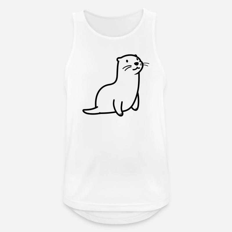 otter - Men's Breathable Tank Top - white