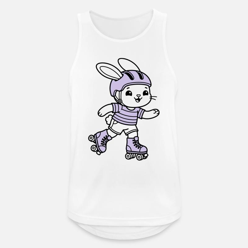 Rollschuhmädchen - Männer Tank Top atmungsaktiv - Weiß