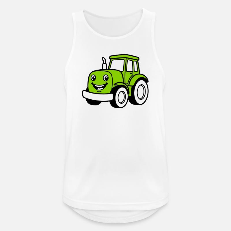 Traktorkinder - Männer Tank Top atmungsaktiv - Weiß