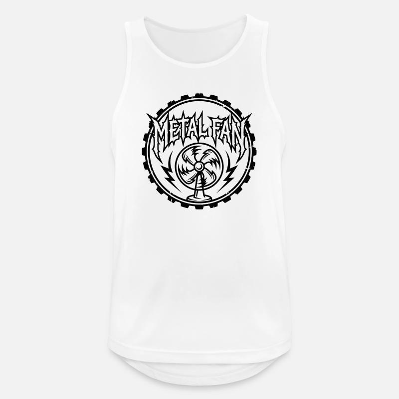 Metallventilator - Männer Tank Top atmungsaktiv - Weiß