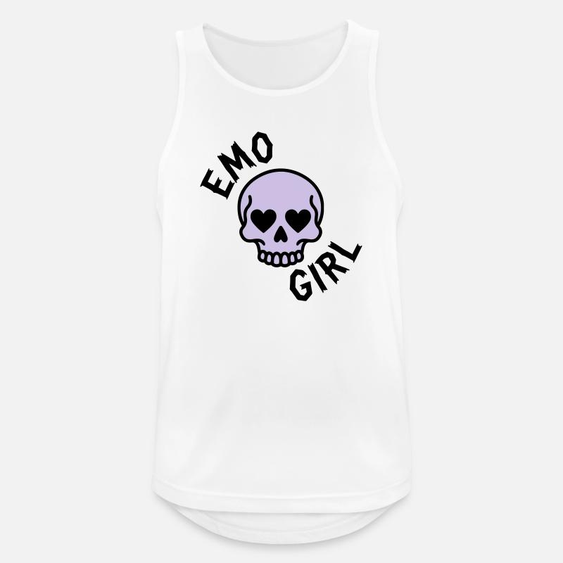emo girl - Men's Breathable Tank Top - white