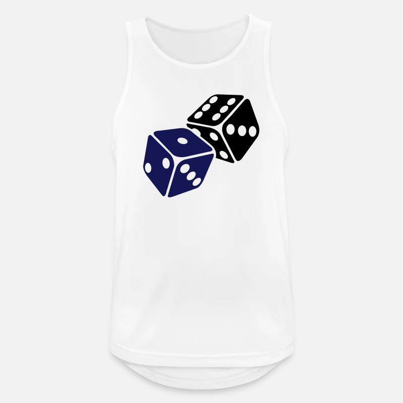 Blue Cube Minimal Design - Débardeur respirant Homme - blanc
