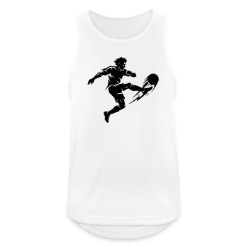 Silhouette du footballeur - Débardeur respirant Homme - blanc - Devant - Nick (188cm)