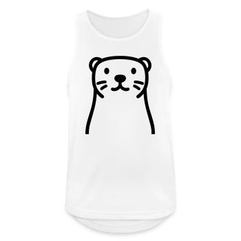 Otter - Männer Tank Top atmungsaktiv - Weiß - Vorne - Nick (188cm)