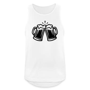 Beer Toast Beer Mug - Men's Breathable Tank Top - white - Front - Nick (188cm)