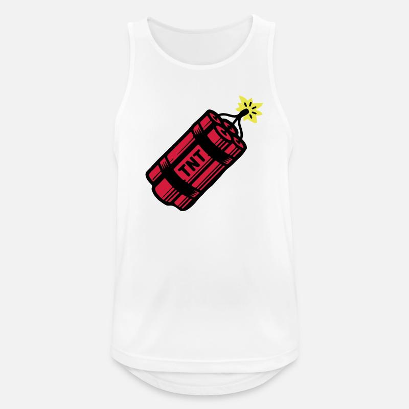 Dynamite Tnt - Men's Breathable Tank Top - white