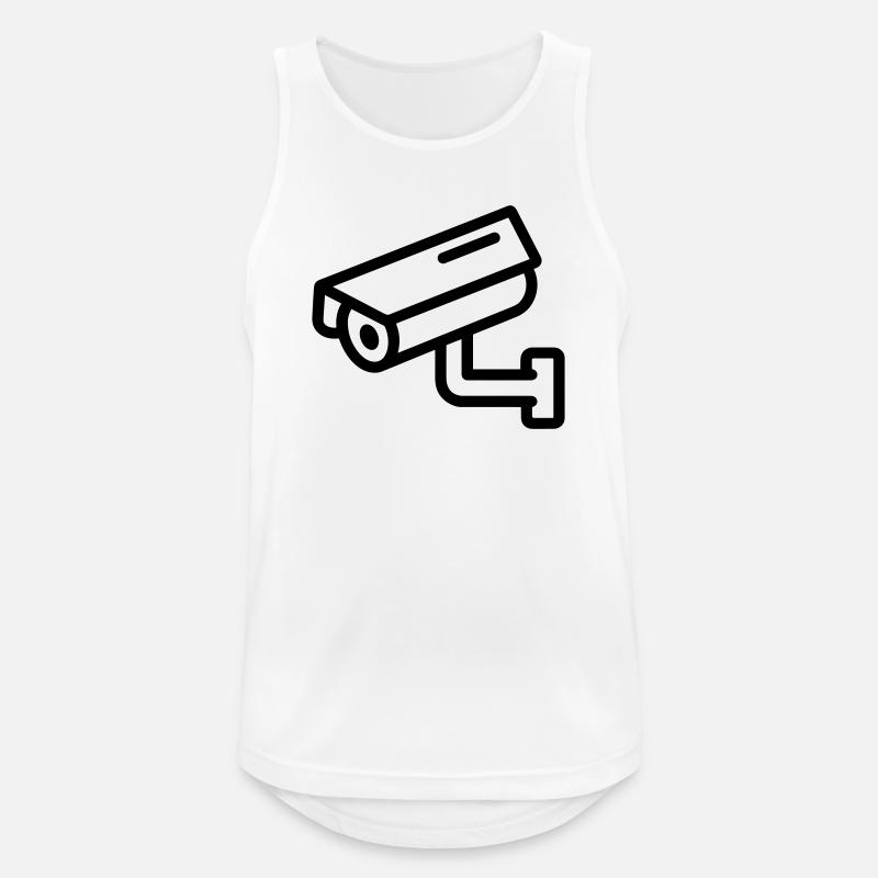 caméra de surveillance - Débardeur respirant Homme - blanc