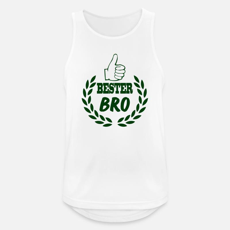 bester_bro - Männer Tank Top atmungsaktiv - Weiß