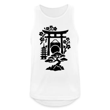 Japan Silhouette - Men's Breathable Tank Top - white - Front - Nick (188cm)