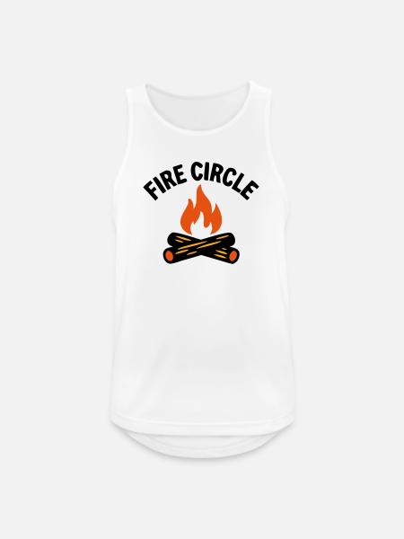 Campfire Fire Pit Camping Boy Scout - Men's Breathable Tank Top - white