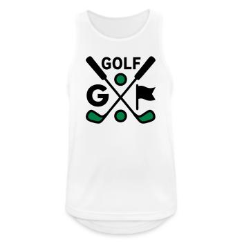 Golfschläger Golfsport Golfclub Herrenausflug - Männer Tank Top atmungsaktiv - Weiß - Vorne - Nick (188cm)