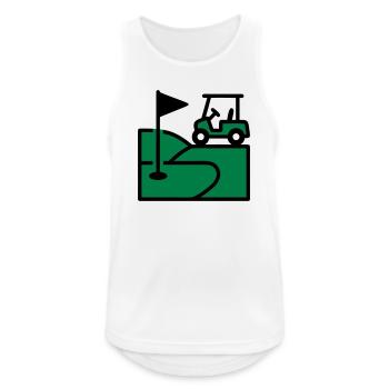 Golfplatz Golfcart Golfclub Golfer Herrenausflug - Männer Tank Top atmungsaktiv - Weiß - Vorne - Nick (188cm)