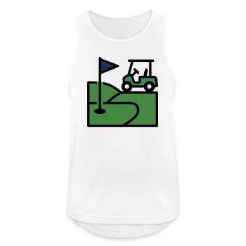 Golf Course Golf Cart Golf Club Golfer Men's Excursion - Men's Breathable Tank Top - white - Front - Nick (188cm)