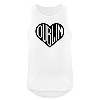 Geometrisches Dublin Herz - Männer Tank Top atmungsaktiv - Weiß - Vorne - Nick (188cm)