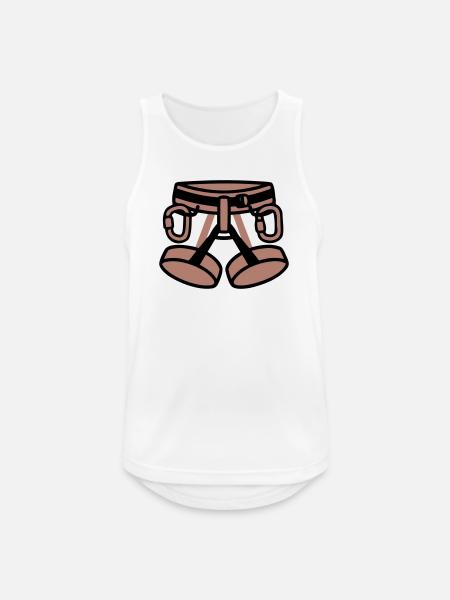 Klettergurt Bergsport Klettern Kletterhalle - Männer Tank Top atmungsaktiv - Weiß