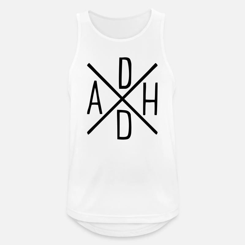ADHD - Men's Breathable Tank Top - white