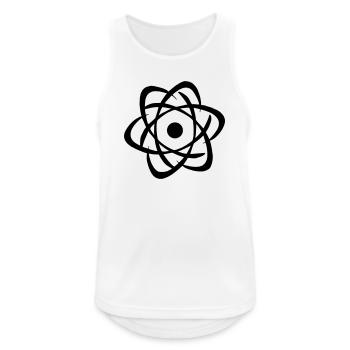 Atom-Silhouette Wissenschaftsdesign - Männer Tank Top atmungsaktiv - Weiß - Vorne - Nick (188cm)