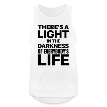 Es gibt ein Licht in der Dunkelheit - Männer Tank Top atmungsaktiv - Weiß - Vorne - Nick (188cm)